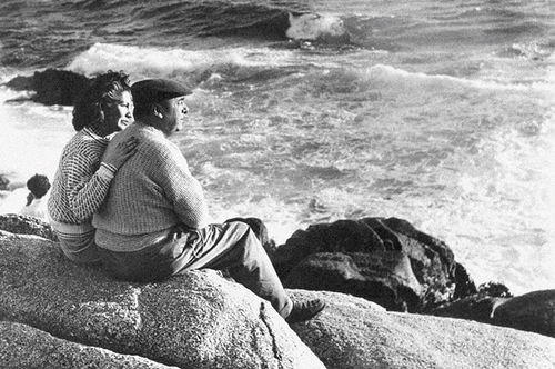 Pablo Neruda e sua mulher Matilde e o mar do Chile