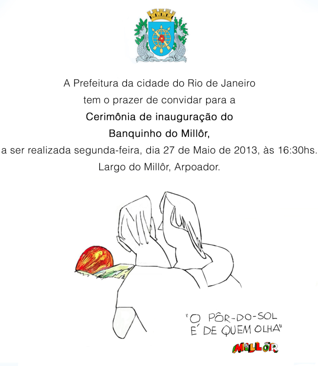 O convite oficial da Prefeitura do Rio de Janeiro