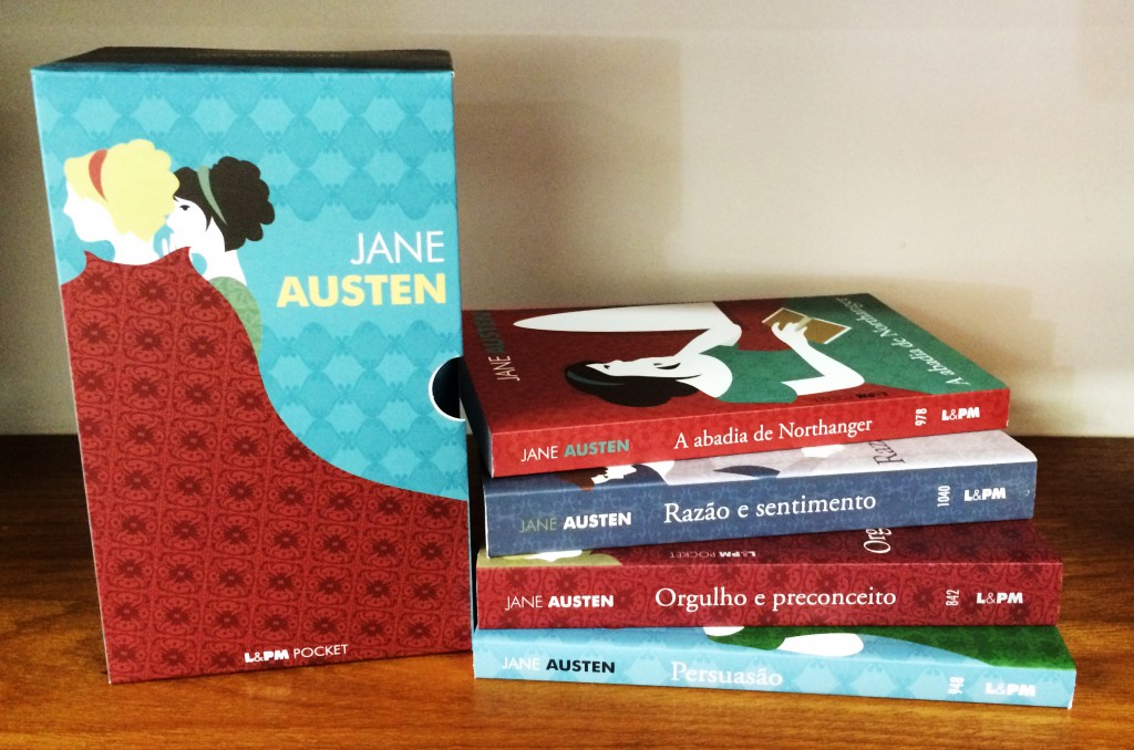 Caixa Jane Austen chegou primeiro na loja da Amazon por um preço especial: de R$ 83,90 por R$ 49,90