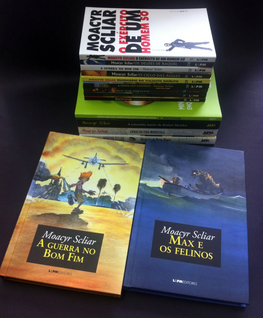 A L&PM está reeditando os principais títulos de Scliar em capa dura. "Max e os Felinos" e "A Guerra no Bom Fim" já chegaram. O próximo título é "O exército de um homem só".